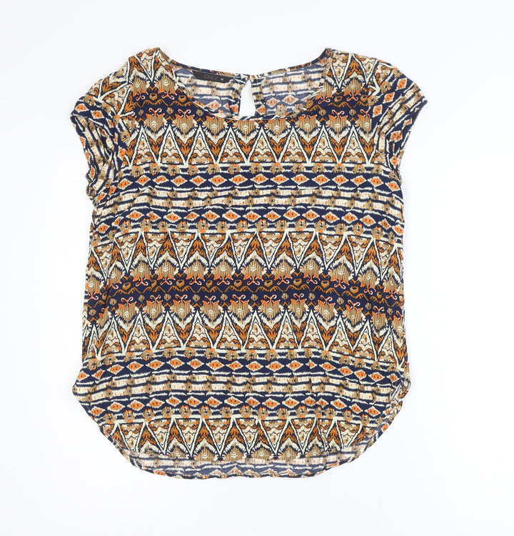 ONLY Women's Multicoloured Aztec Tunic Blouse Size 10