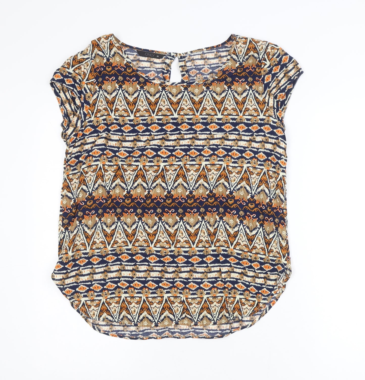 ONLY Women's Multicoloured Aztec Tunic Blouse Size 10