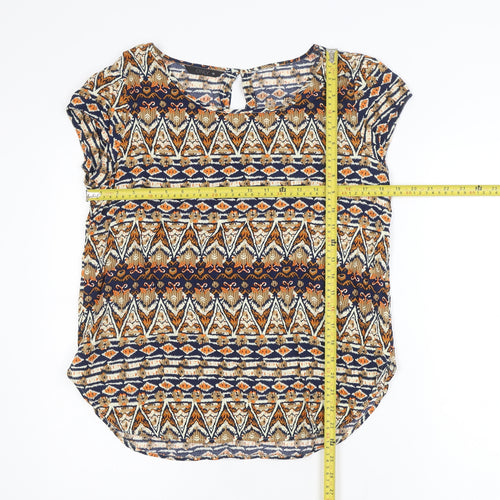 ONLY Women's Multicoloured Aztec Tunic Blouse Size 10