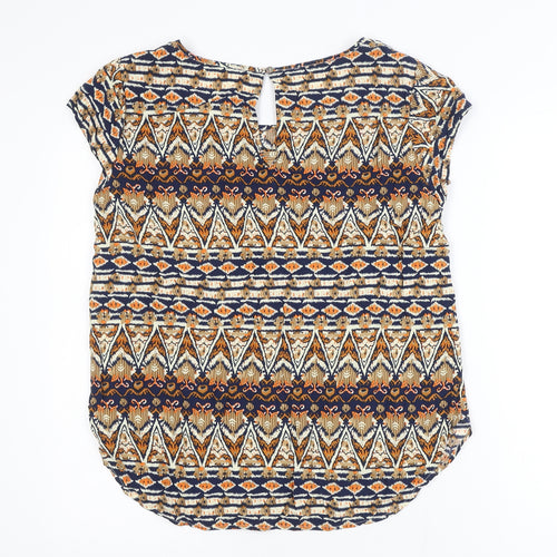 ONLY Women's Multicoloured Aztec Tunic Blouse Size 10