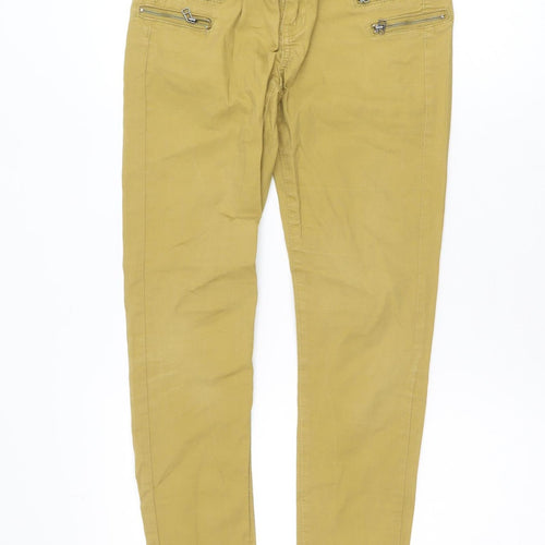 Noisy May Women's Yellow Skinny Jeans XS Slim Fit Stretch Denim