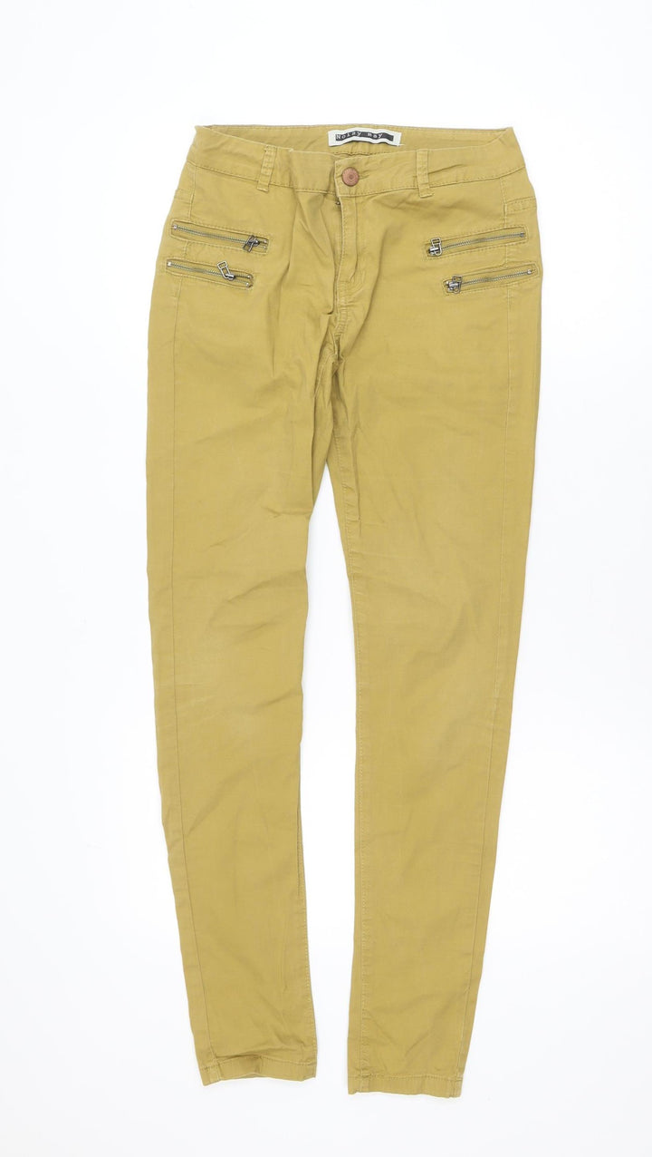 Noisy May Women's Yellow Skinny Jeans XS Slim Fit Stretch Denim