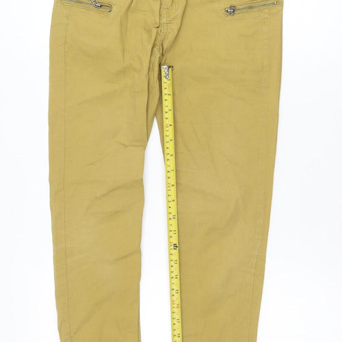 Noisy May Women's Yellow Skinny Jeans XS Slim Fit Stretch Denim