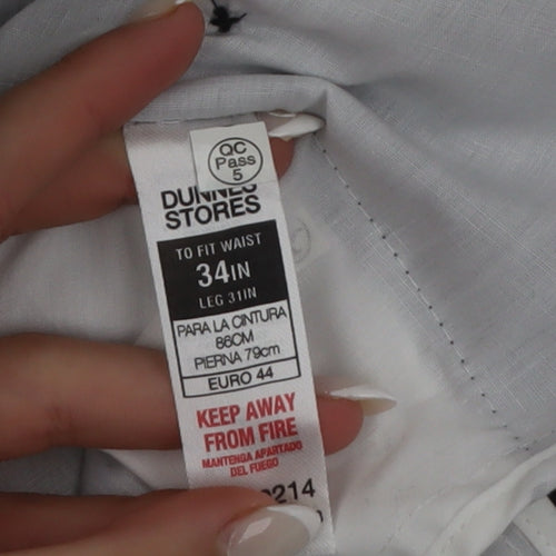 Dunnes Stores Men's Black 34W 31L Dress Pants Trousers