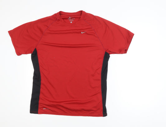 Nike Boys Red Dri-FIT Short Sleeve Athletic T-Shirt Size L