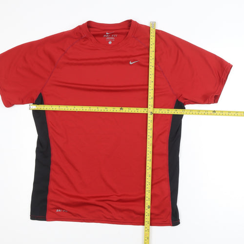 Nike Boys Red Dri-FIT Short Sleeve Athletic T-Shirt Size L