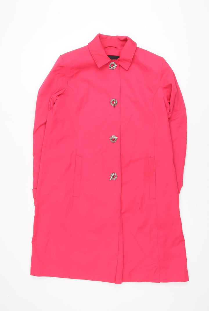 Jones New York Women's Pink Mid-Length Trench Coat Size M