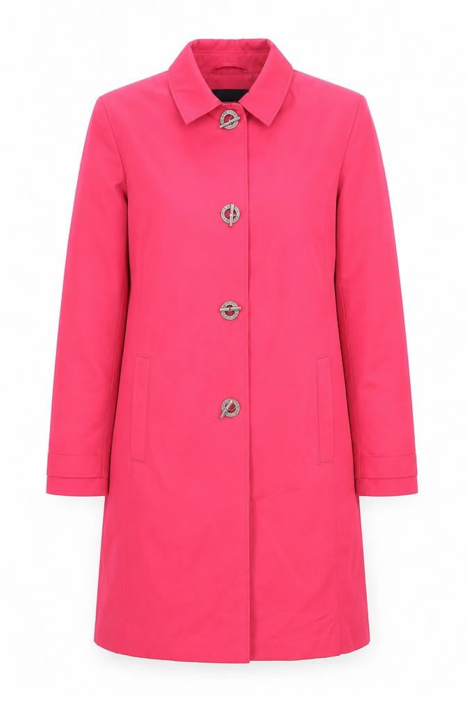 Jones New York Women's Pink Mid-Length Trench Coat Size M