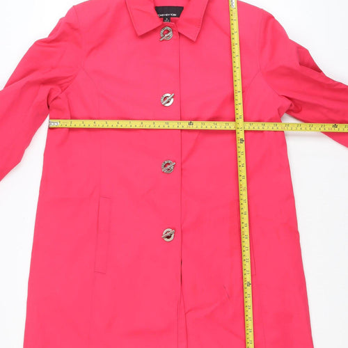 Jones New York Women's Pink Mid-Length Trench Coat Size M