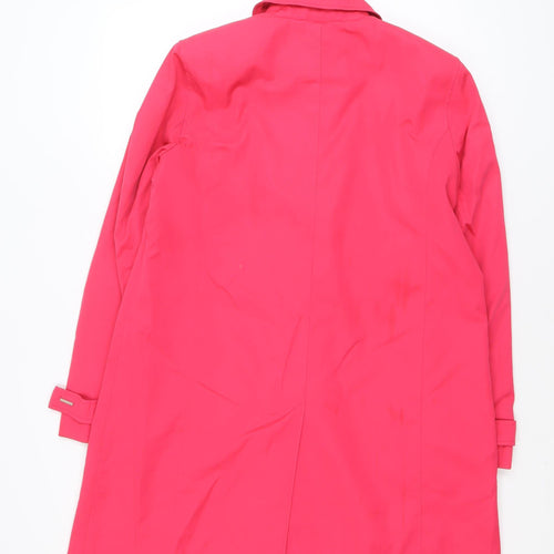 Jones New York Women's Pink Mid-Length Trench Coat Size M