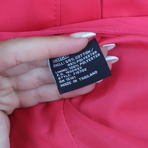Jones New York Women's Pink Mid-Length Trench Coat Size M