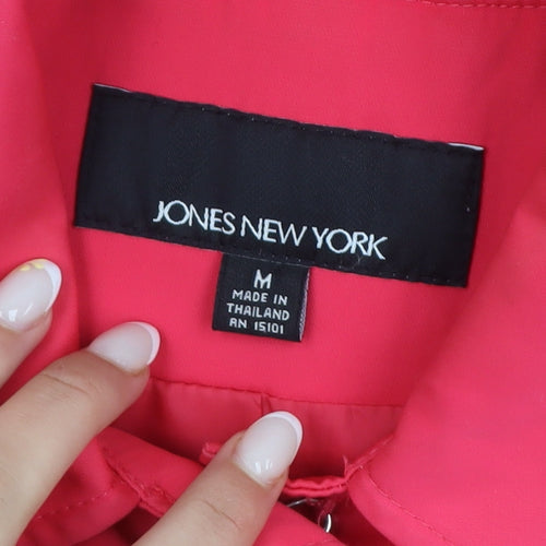 Jones New York Women's Pink Mid-Length Trench Coat Size M