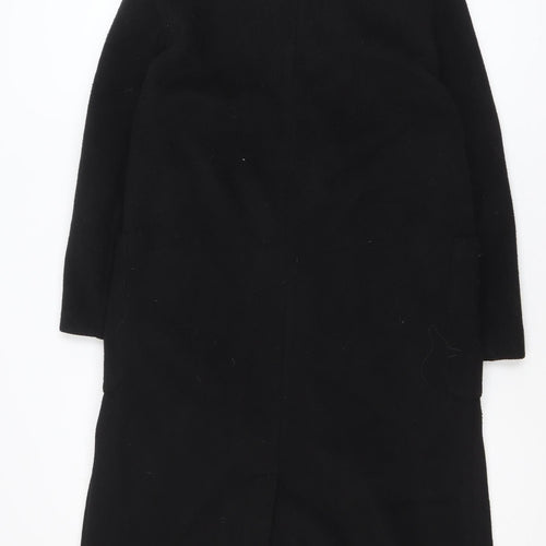 Pull&Bear Women's Black Long Wool Blend Overcoat XS