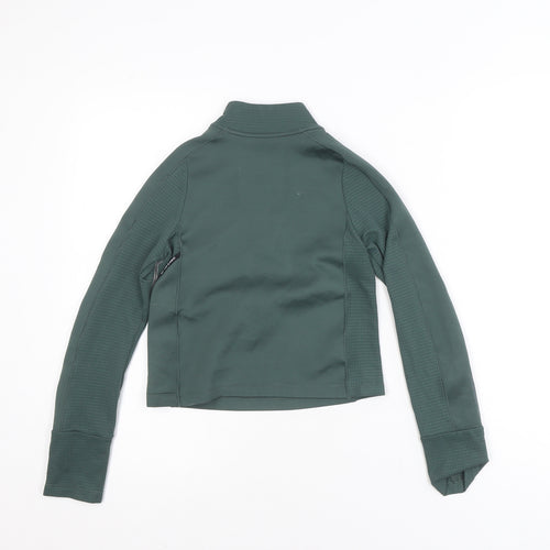 Nike Boys Green Therma-Fit Pro 1/4 Zip Athletic Jacket Size S 128-137cm