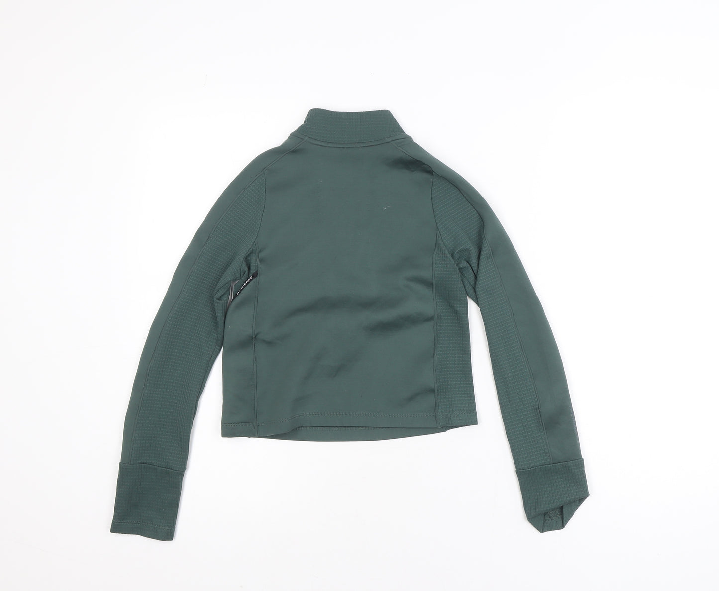 Nike Boys Green Therma-Fit Pro 1/4 Zip Athletic Jacket Size S 128-137cm