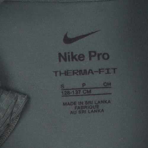Nike Boys Green Therma-Fit Pro 1/4 Zip Athletic Jacket Size S 128-137cm