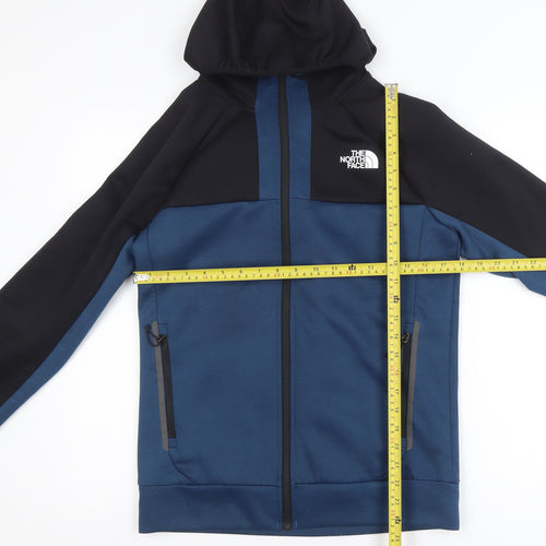 The North Face Mens Blue Softshell Full Zip Hooded Activewear Jacket Size S