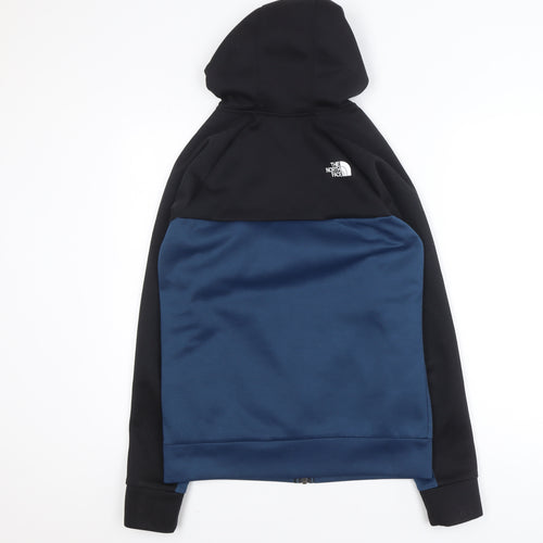 The North Face Mens Blue Softshell Full Zip Hooded Activewear Jacket Size S