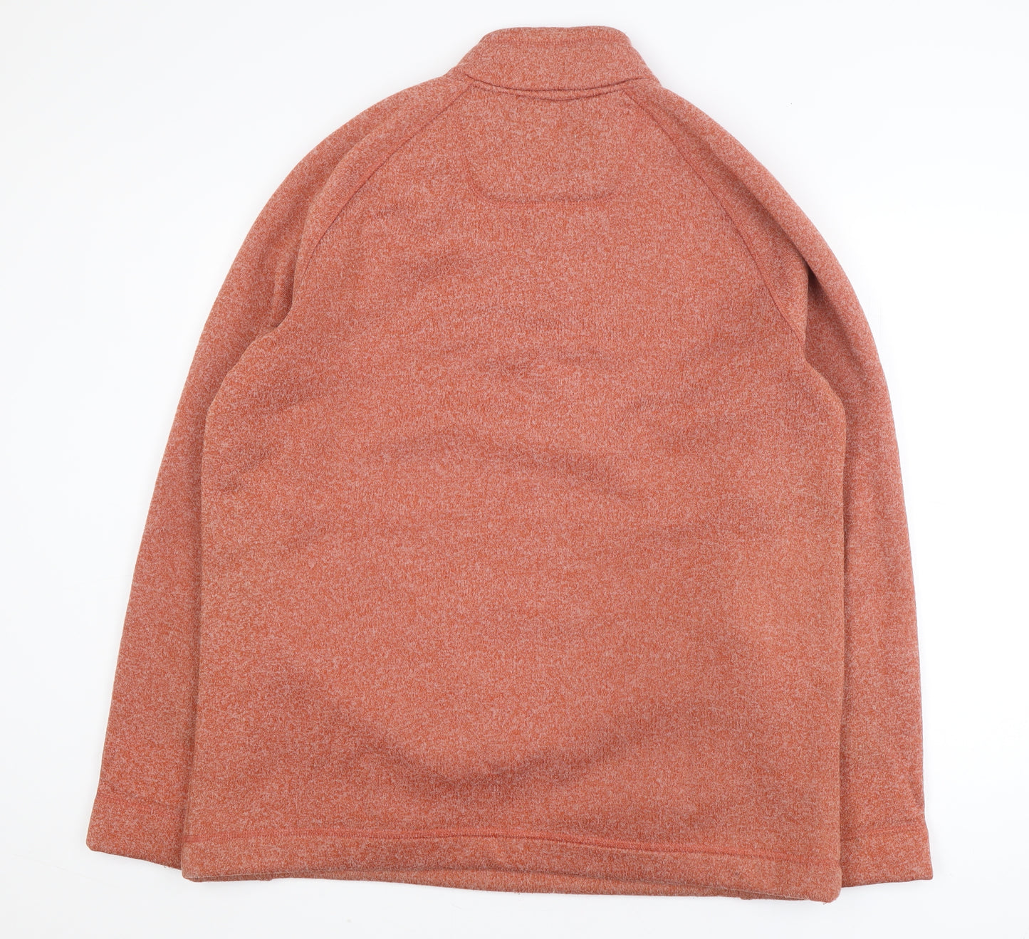 Weird Fish Mens Orange 1/4 Zip Fleece Jumper Size L