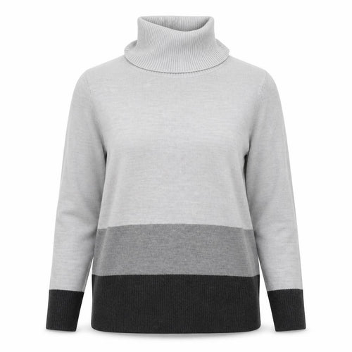 Marks and Spencer Womens Grey Roll Neck Long Sleeve Knit Jumper Size 12