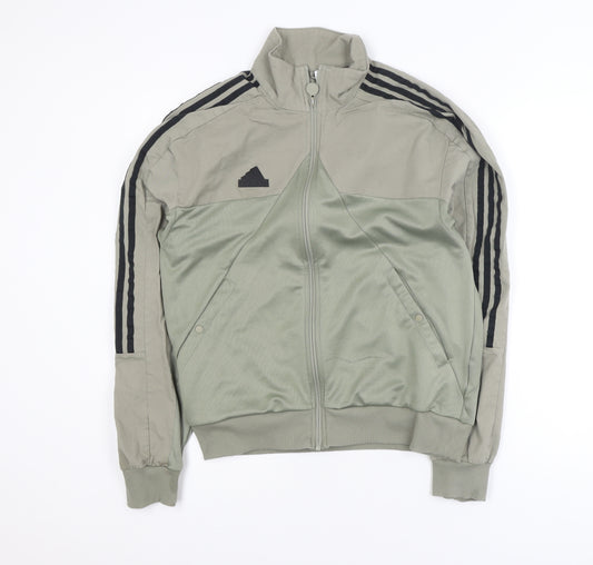 adidas Men's Green Full Zip Sports Jacket Size S Casual Gymwear