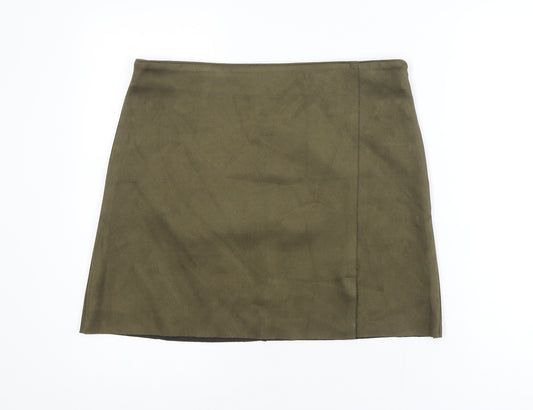 Primark Women’s Green Suede Look Pencil Skirt Size 14