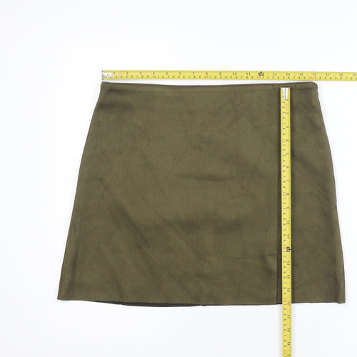 Primark Women’s Green Suede Look Pencil Skirt Size 14