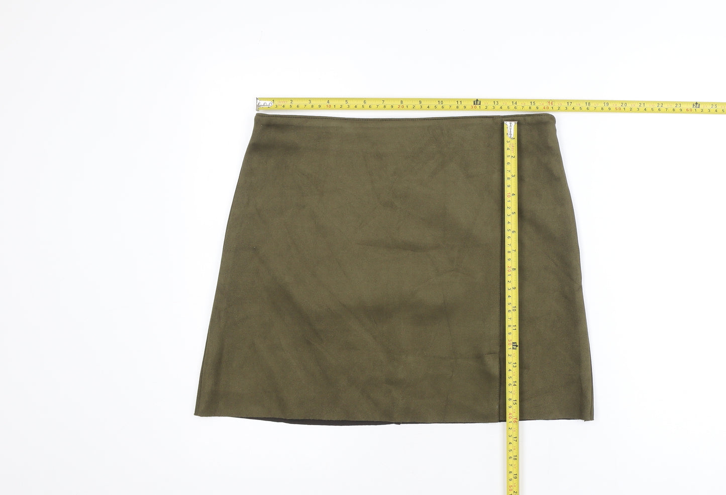 Primark Women’s Green Suede Look Pencil Skirt Size 14
