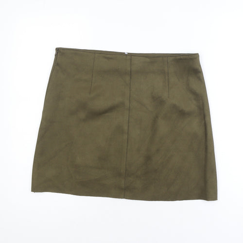 Primark Women’s Green Suede Look Pencil Skirt Size 14