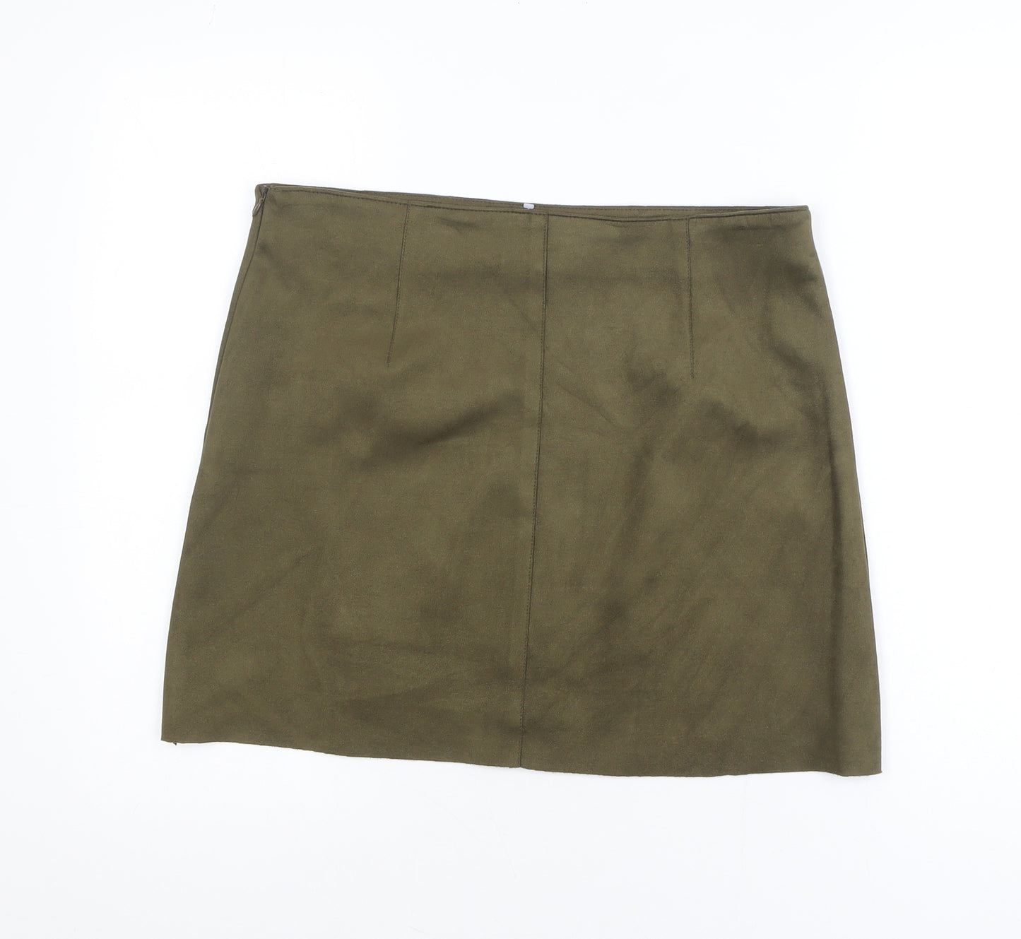 Primark Women’s Green Suede Look Pencil Skirt Size 14