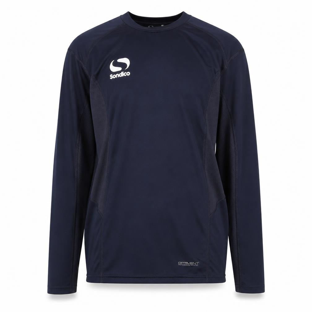 Front view of Sondico Men’s Blue Compression Long Sleeve Sports Top XS