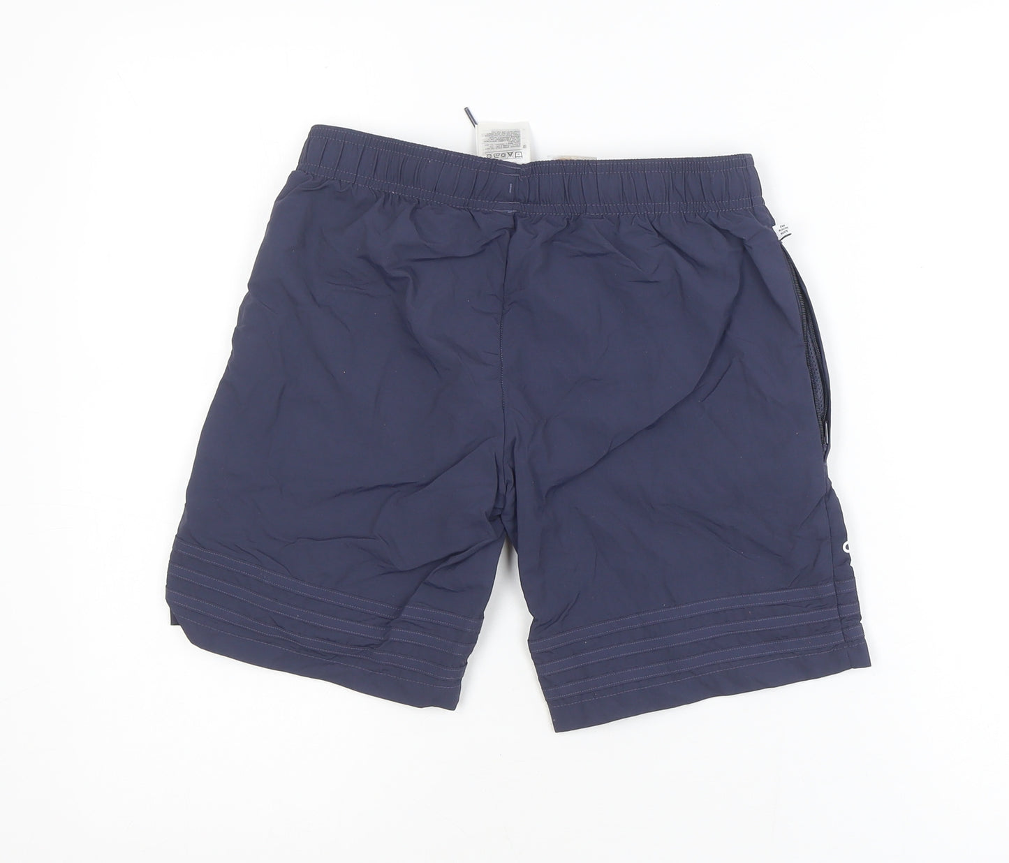 Adidas Boys Blue Athletic Shorts 11-12 Years Regular Fit Elastic Waist