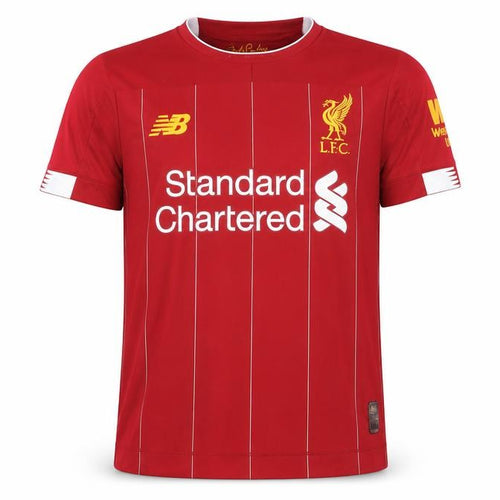 New Balance Boys Red Liverpool FC Short Sleeve Football Shirt Size 122cm