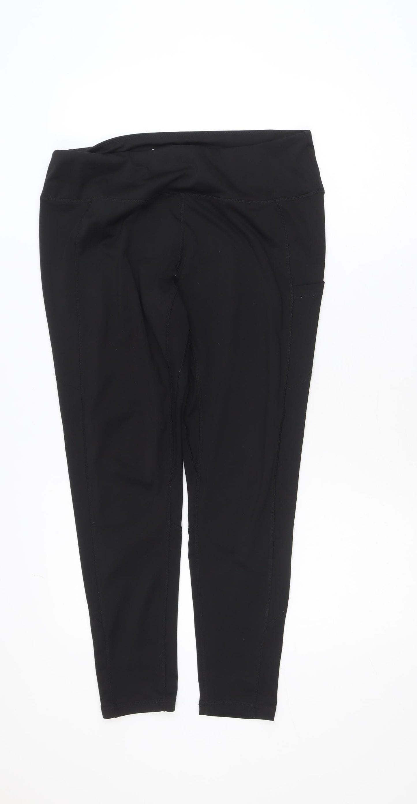 Primark Women’s Black Ankle Workout Leggings Size 12 Stretch Fit
