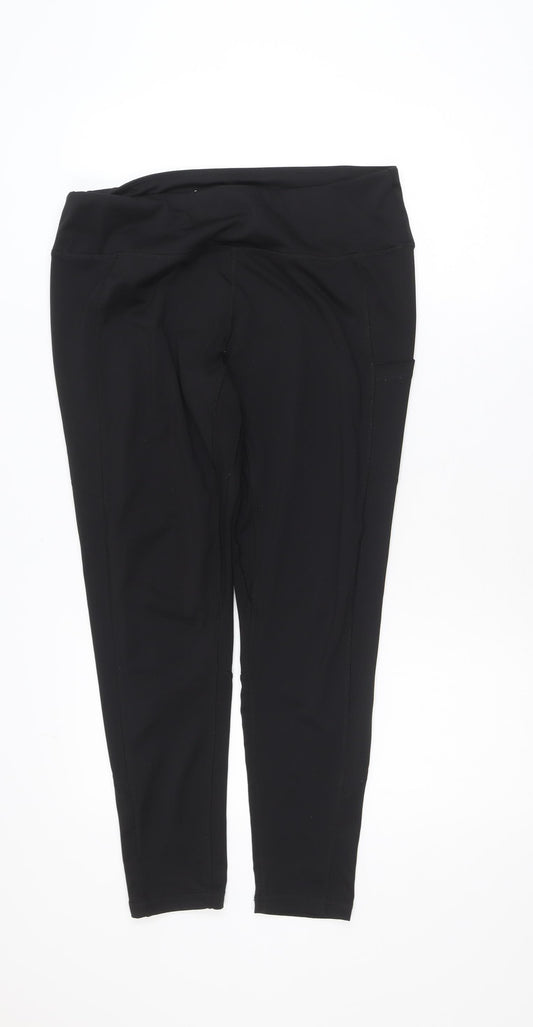 Primark Women’s Black Ankle Workout Leggings Size 12 Stretch Fit