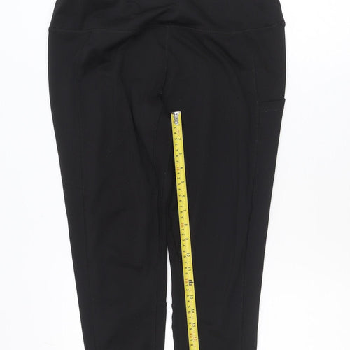 Primark Women’s Black Ankle Workout Leggings Size 12 Stretch Fit