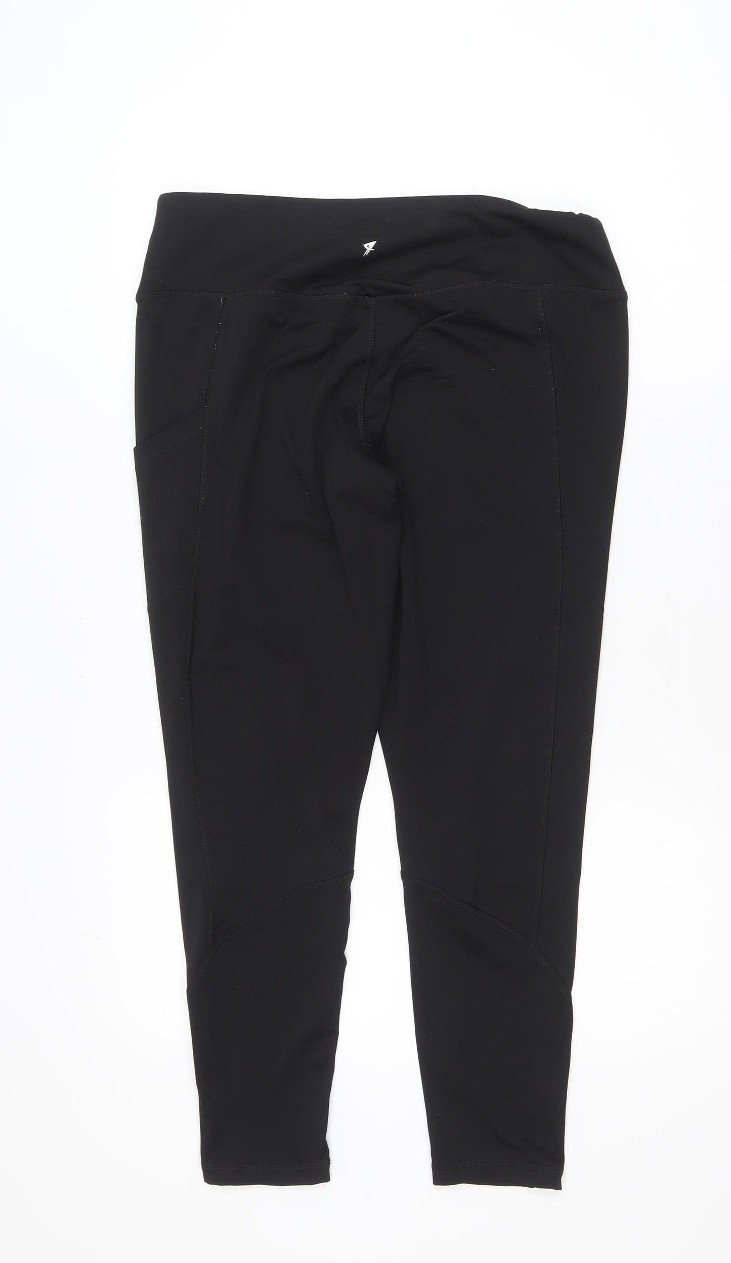 Primark Women’s Black Ankle Workout Leggings Size 12 Stretch Fit