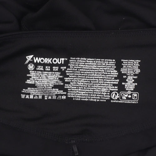 Primark Women’s Black Ankle Workout Leggings Size 12 Stretch Fit
