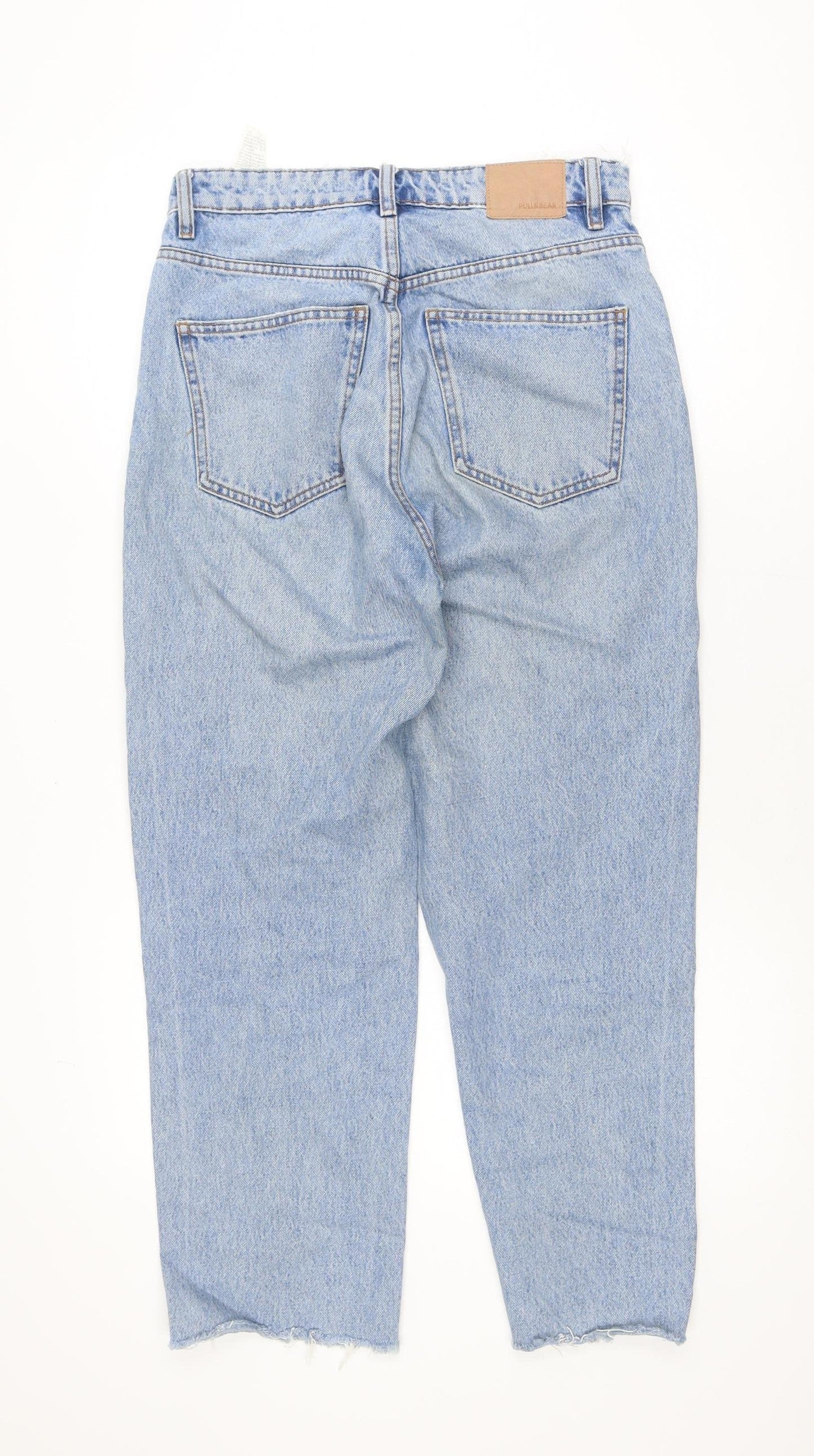 Pull&Bear Women's Blue High Rise Straight Jeans Size 10
