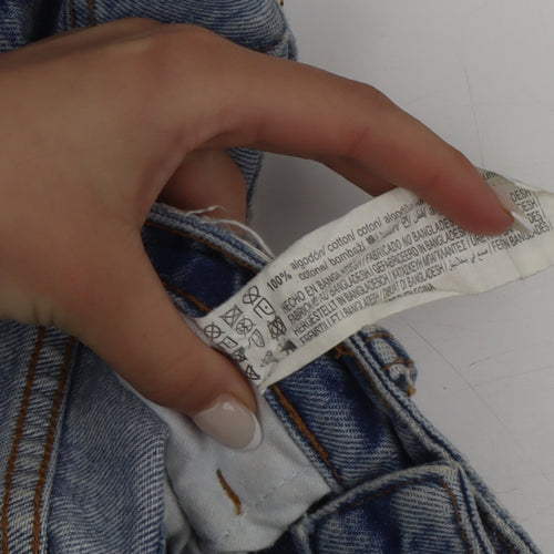 Pull&Bear Women's Blue High Rise Straight Jeans Size 10