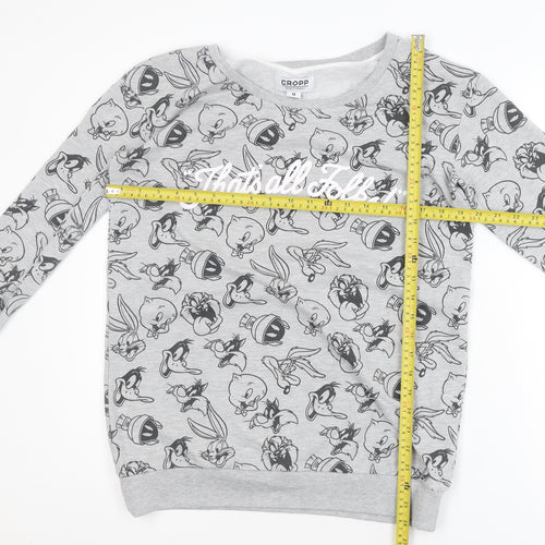 Cropp Mens Grey Cartoon Graphic Pullover Sweatshirt M