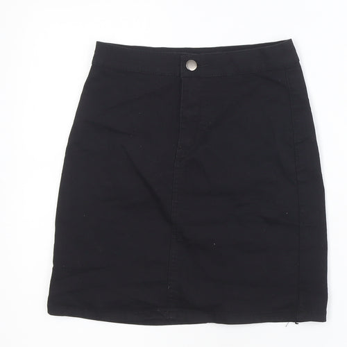 PrettyLittleThing Womens Black Size 6 Straight Denim Mini Skirt
