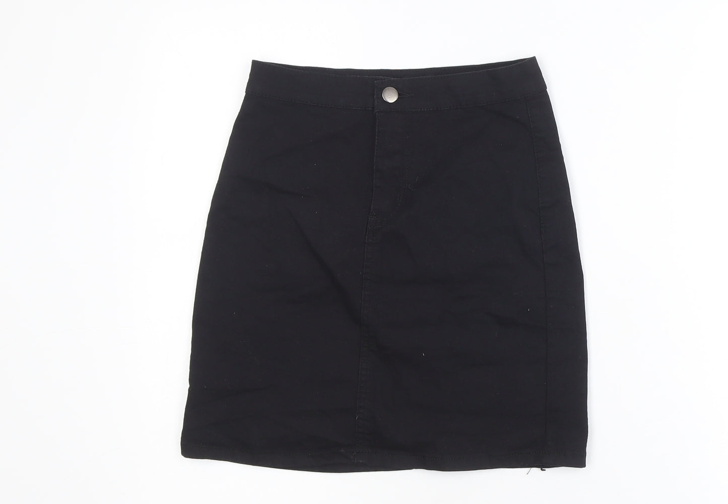 PrettyLittleThing Womens Black Size 6 Straight Denim Mini Skirt