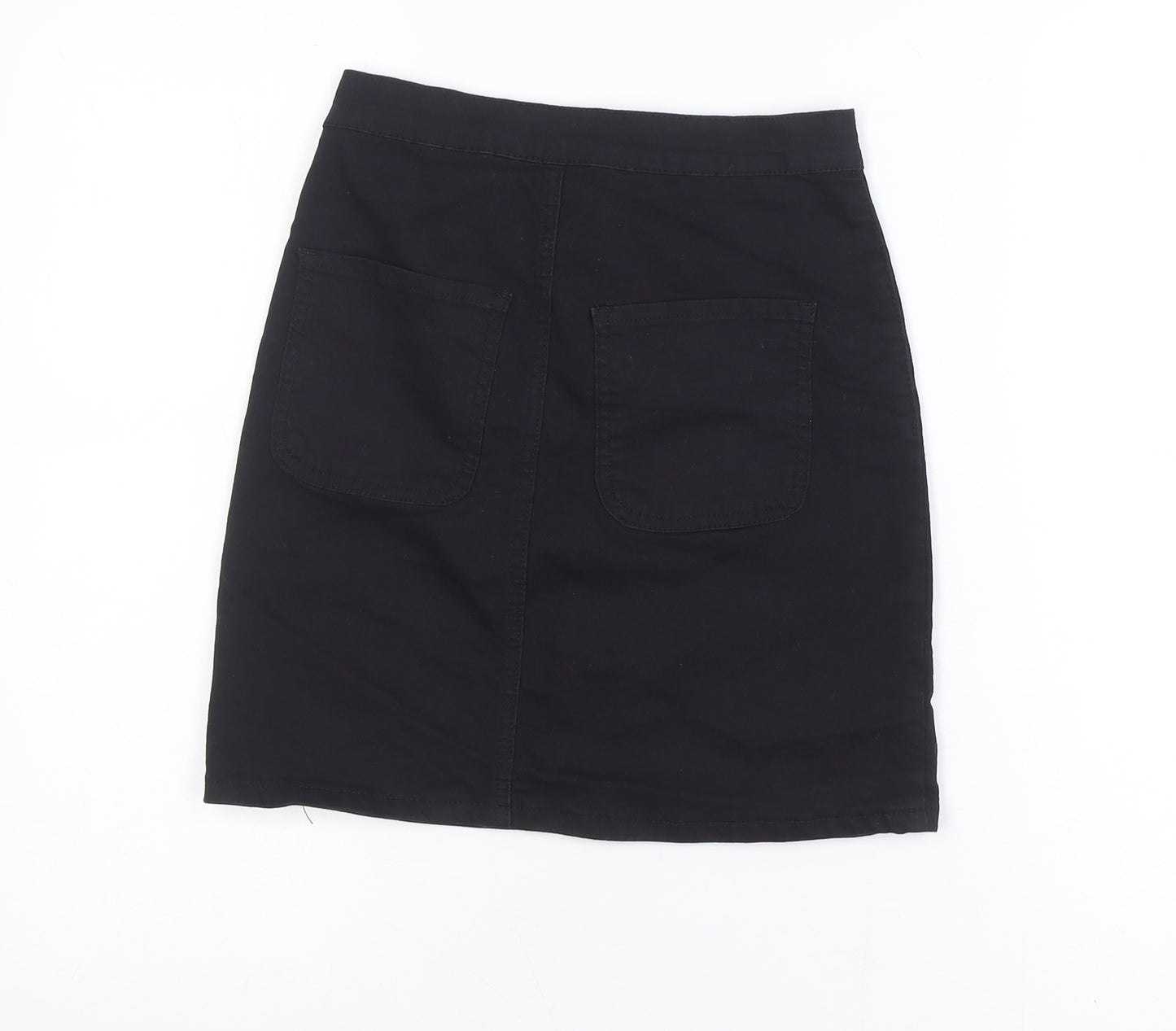 PrettyLittleThing Womens Black Size 6 Straight Denim Mini Skirt