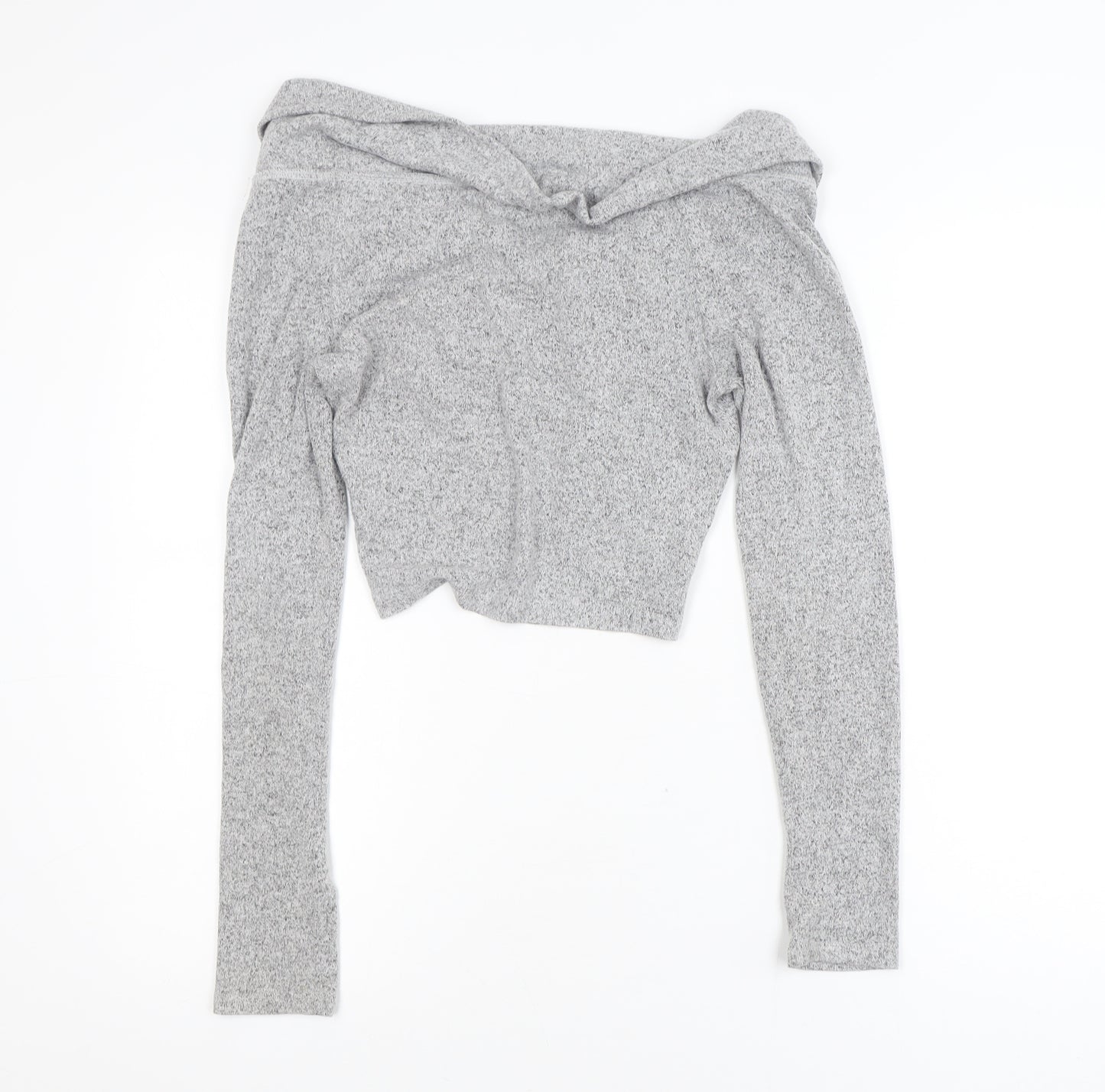 Olian Women’s Grey Wrap Knit Jumper Medium Slim Fit