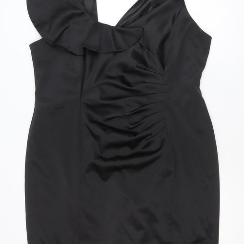 Debenhams Womens Black Plus Size 22 One Shoulder Bodycon Dress