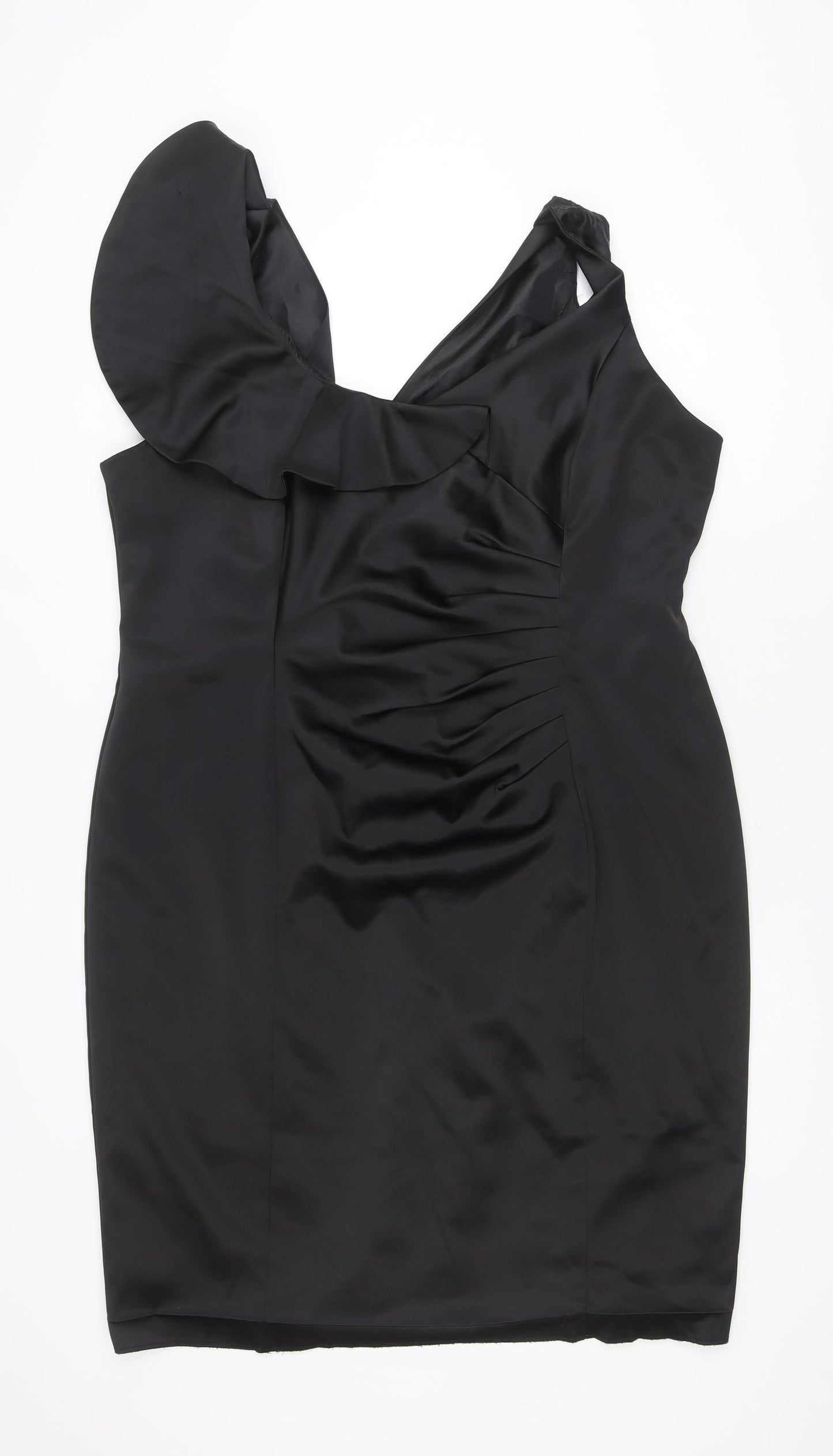Debenhams Womens Black Plus Size 22 One Shoulder Bodycon Dress
