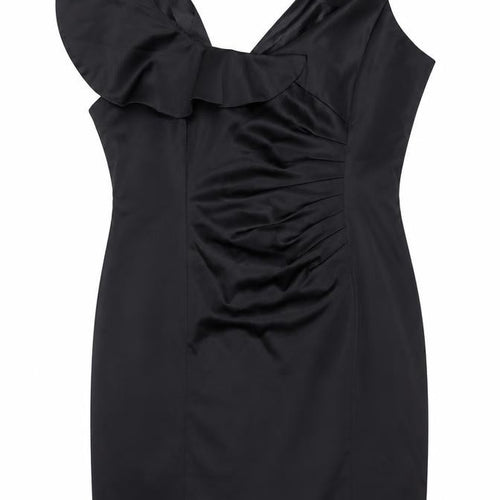 Debenhams Womens Black Plus Size 22 One Shoulder Bodycon Dress