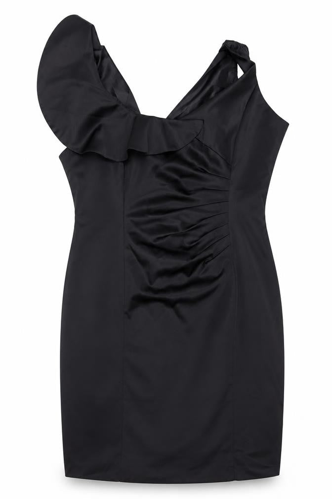 Debenhams Womens Black Plus Size 22 One Shoulder Bodycon Dress
