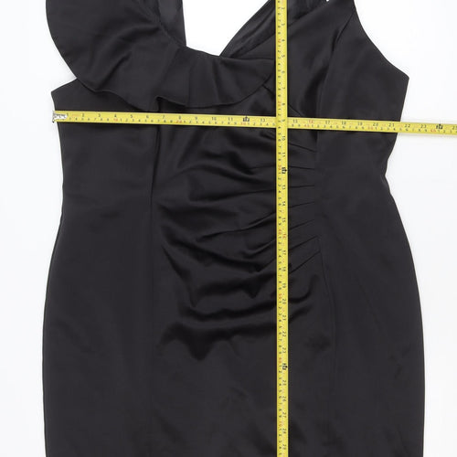 Debenhams Womens Black Plus Size 22 One Shoulder Bodycon Dress